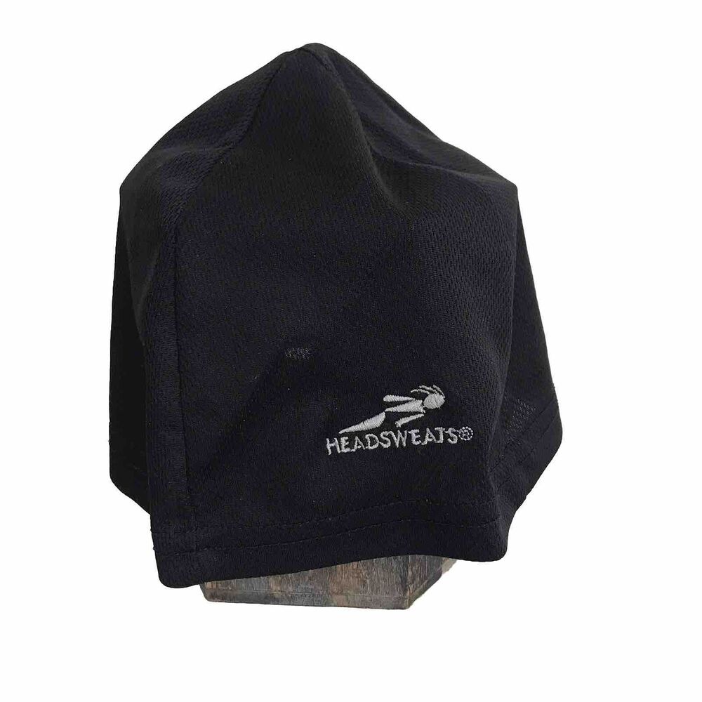 Headsweats Cycling Skullcap Eventure Beanie Black One Size OS Logo Head Liner